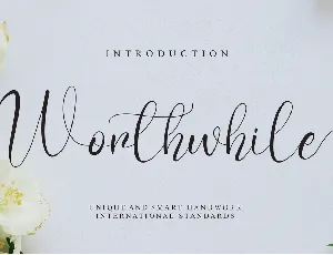 Worthwhile Calligraphy font