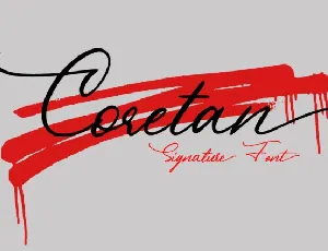 Coretan font