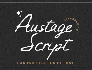 Austage Script font