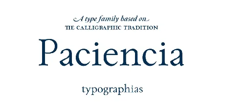 Paciencia Family Free font