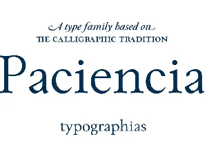 Paciencia Family Free font