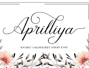 Aprilliya script font