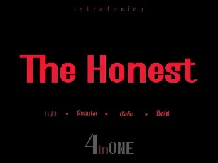 The Honest Sans Serif Family font