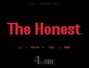 The Honest Sans Serif Family font