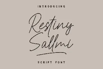 Restiny Sallmi font