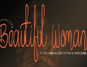 Beautiful Woman font