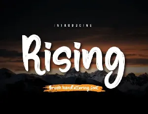 Rising Script font