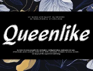 Queenlike Script font