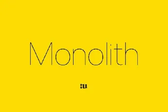 Monolith Sans font