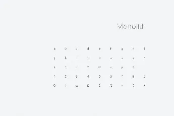 Monolith Sans font