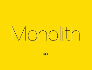 Monolith Sans font