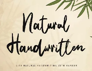 Natural Handwritten - Personal font