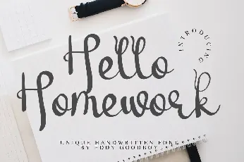 Hello Homework font