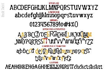 Rush Twist Demo font