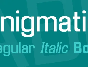 Enigmatic font