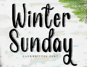 Winter Sunday font