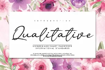 Qualitative Handwritten font