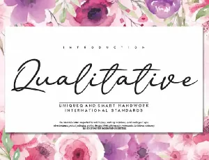 Qualitative Handwritten font