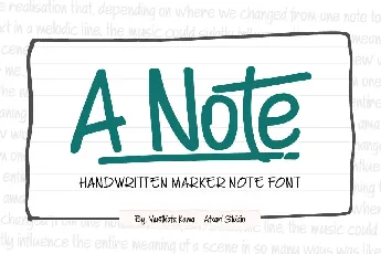 A Note font