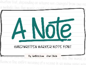 A Note font