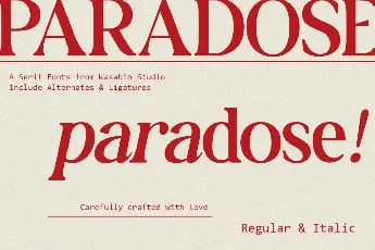 Ws Paradose font