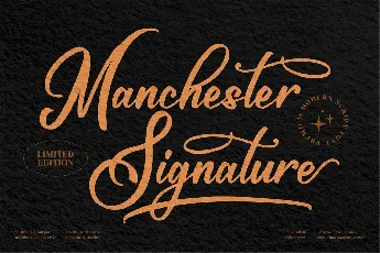 Manchester Signature font