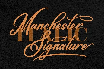 Manchester Signature font