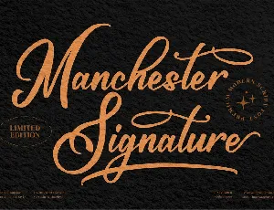 Manchester Signature font