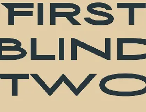 First Blind Two font