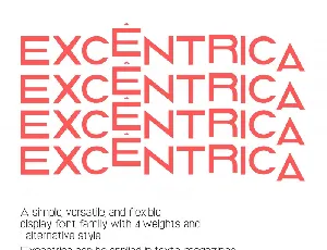 EXCÃ©NTRICA Display font