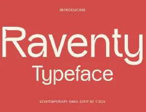 Raventy font