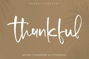 Thankful font