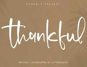 Thankful font