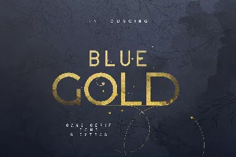 Blue Gold font