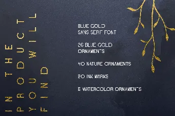 Blue Gold font