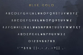 Blue Gold font