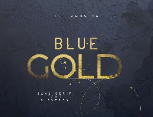 Blue Gold font