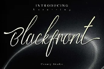 Blackfront font