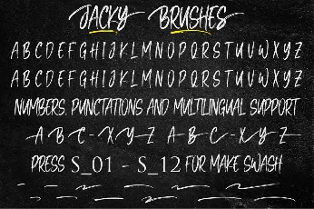 Jacky Brushes font