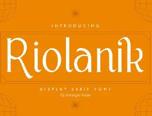 Riolanik Typeface font