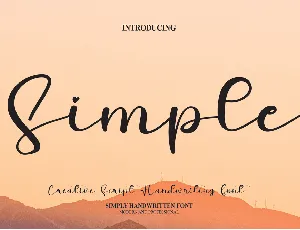 Simple Typeface font