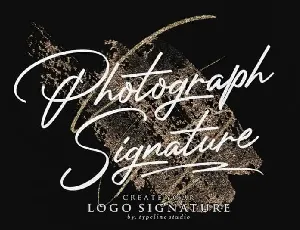 Photograph Signature Logo font