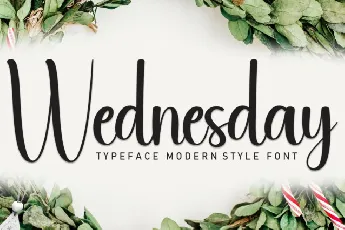 Wednesday Script font