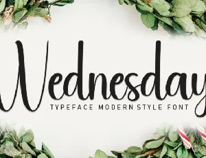 Wednesday Script font