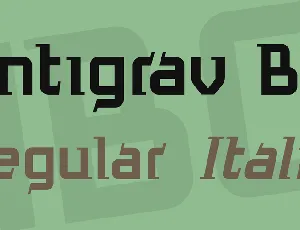 Antigrav BB font