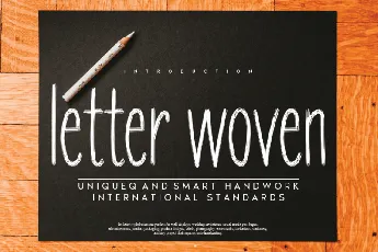 letter woven Handwritten font