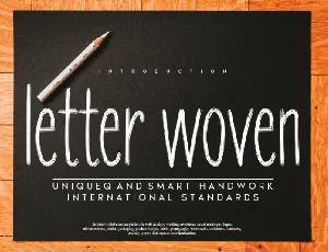 letter woven Handwritten font