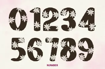 Simple Flower Display font