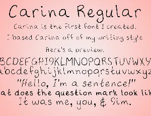 Carina font