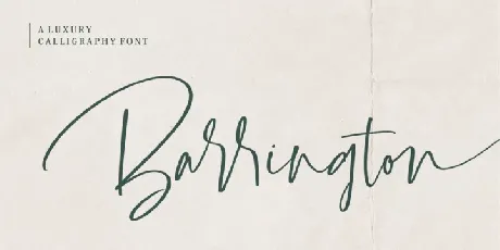 Barrington Calligraphy font